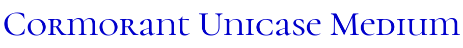 Cormorant Unicase Medium font